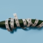 Cucumber wrapped in measuring tape