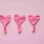 Deflated heart balloons
