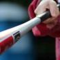 Man holding baseball bat