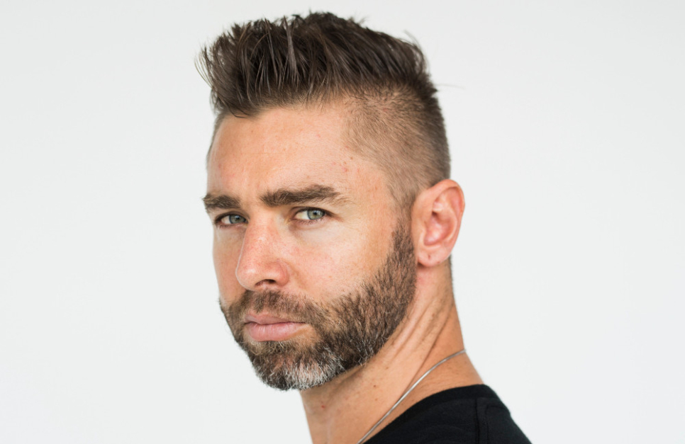 Man with faux hawk