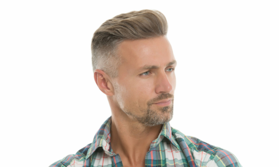 Male with slicked back hair