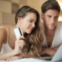 Couple making an online purchase