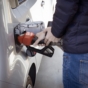 Man using a petrol pump