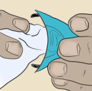 Clean nasal spray cap graphic
