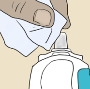 Cleaning nasal spray graphic