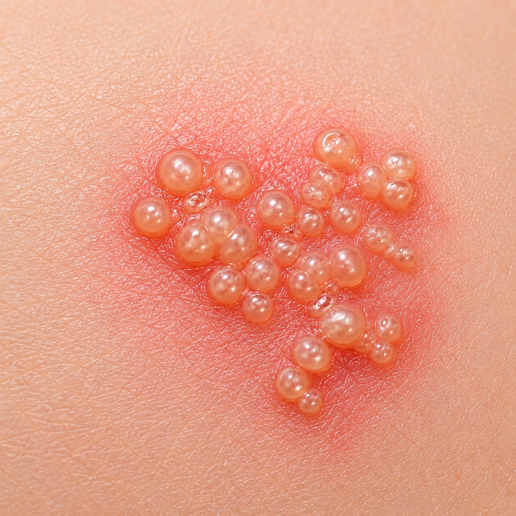 herpes blisters