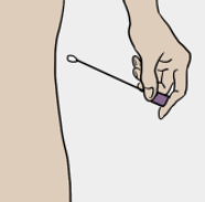 Hold swab graphic
